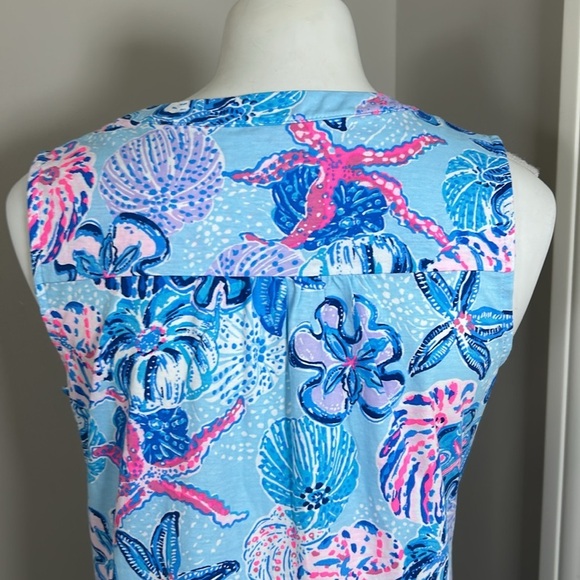 Lilly Pulitzer Dev Dress Multi Bahamas Beachcomber Blue Pink White Sz XS NEW - Picture 8 of 14